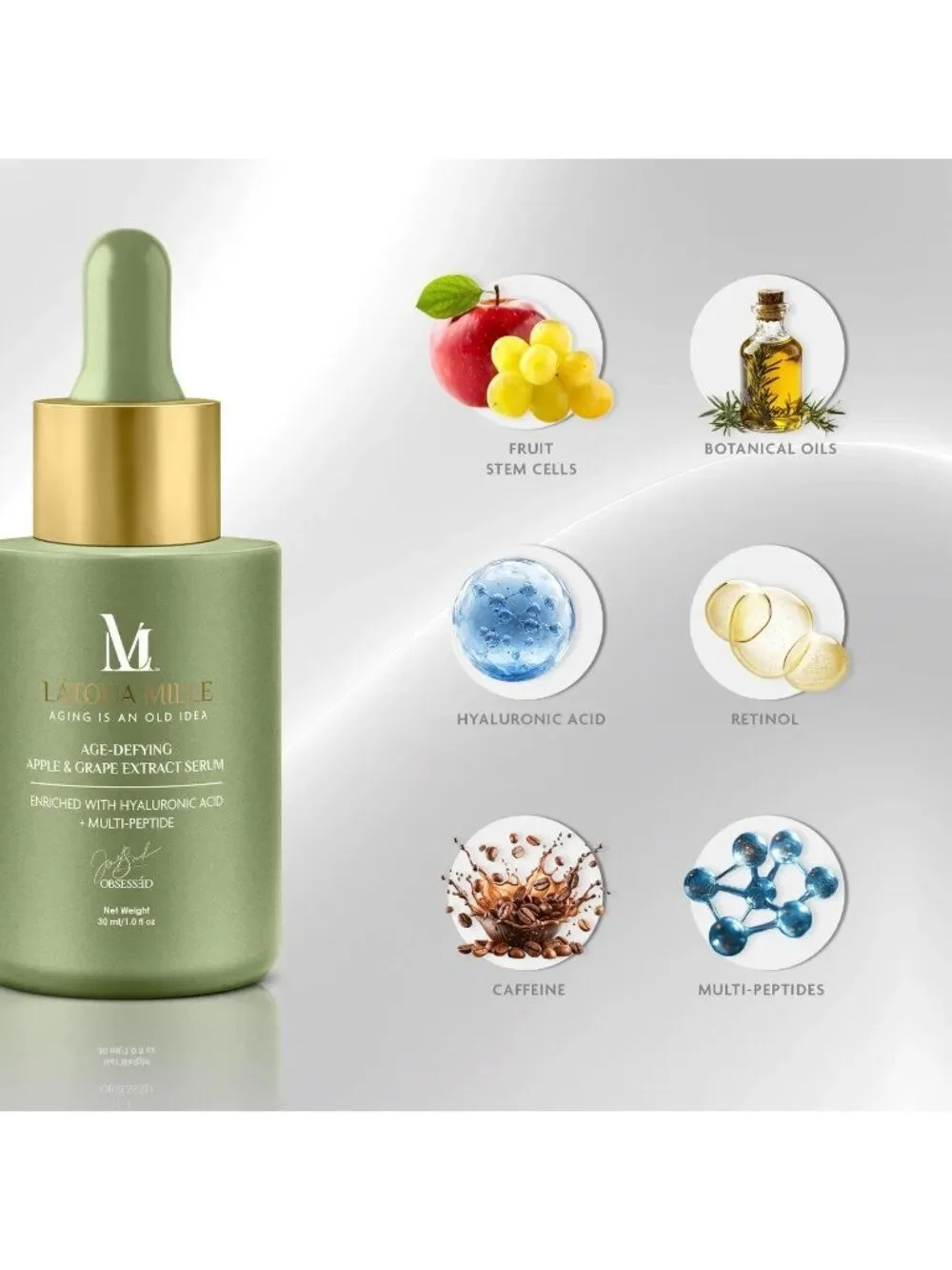 Latoua Mille Apple & Grape Age-Defying Serum Hyaluronic Acid + multi-Peptide